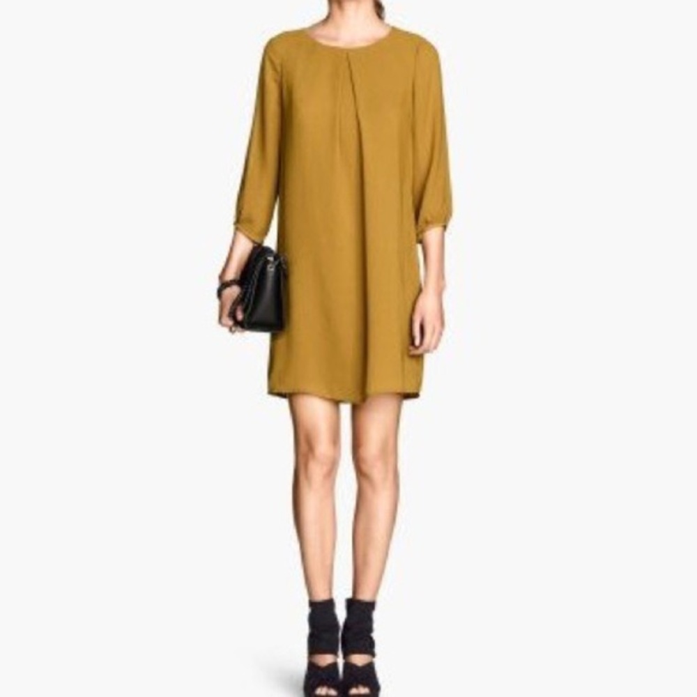 ⬇️ PRICE DROP! H&M Yellow Sleeved Shift Dress